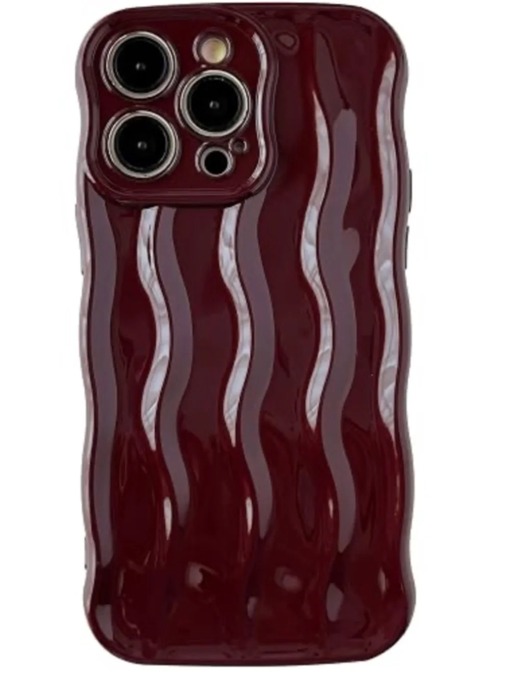 Amazon Wavy Burgundy iPhone 15 Pro case